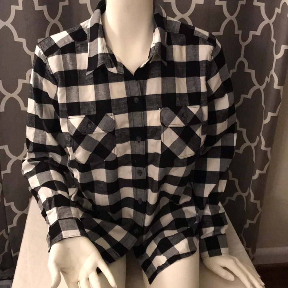 Black buffalo plaid flannel